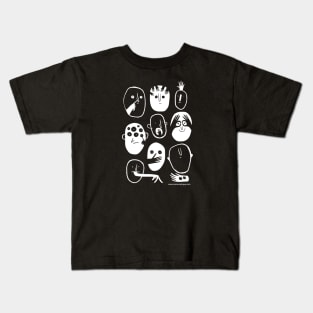 Visages en blanc Kids T-Shirt